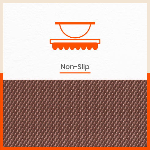 Vega Multipurpose Diamond Texture Shelf Liner | Coffee Brown ( 45cm X 150cm 380 GSM)